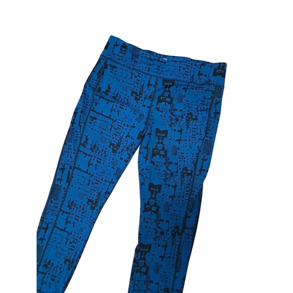 Cabi #963 Skinny Tech Cool Down Leggings Blue Black Print Large - Picture 5 of 7